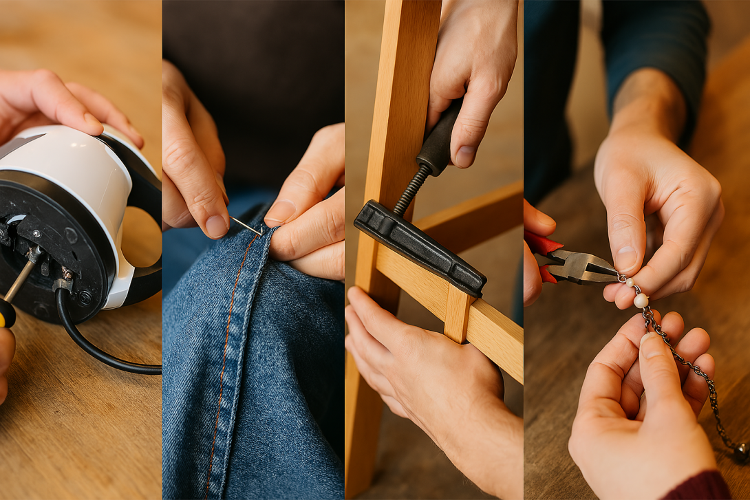 Hands fixing things