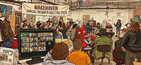 Image of people in town hall style meeting