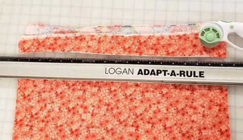 Cut on the waste side of the ruler to avoid slicing into the mat.