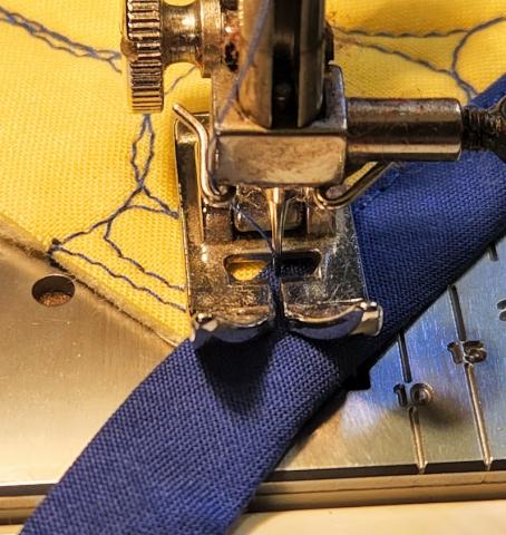 Turn and stitch to the point of the corner