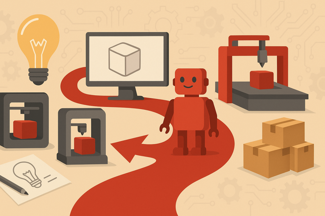 Robot on learning path