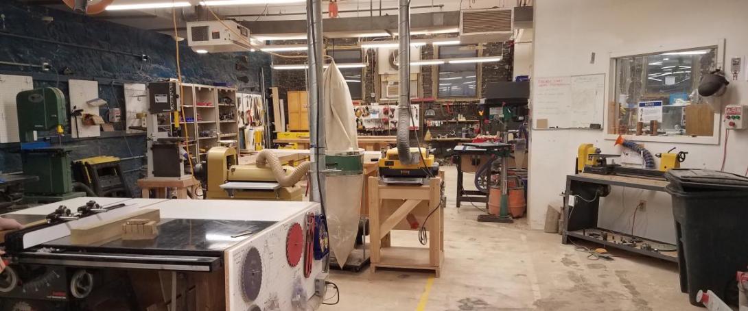 Image taken of the MakeHaven Wood Shop
